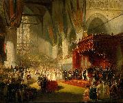 Nicolaas Pieneman The Inauguration of King William II in the Nieuwe Kerk oil